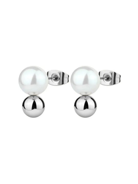 Brosway Orecchini in acciaio decorati con perle Perfect BPC22 donna