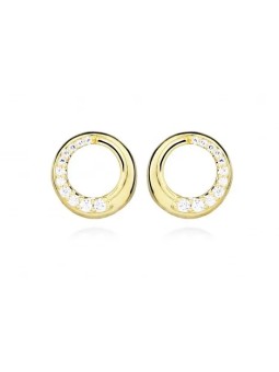 Silver Cat Bellissimi orecchini placcati in oro con zirconi cubici SC493 donna