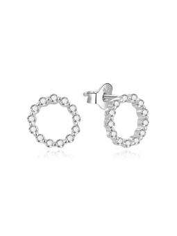 Beneto Orecchini minimalisti in argento con zirconi AGUP2053 donna
