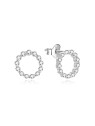 Beneto Orecchini minimalisti in argento con zirconi AGUP2053 donna