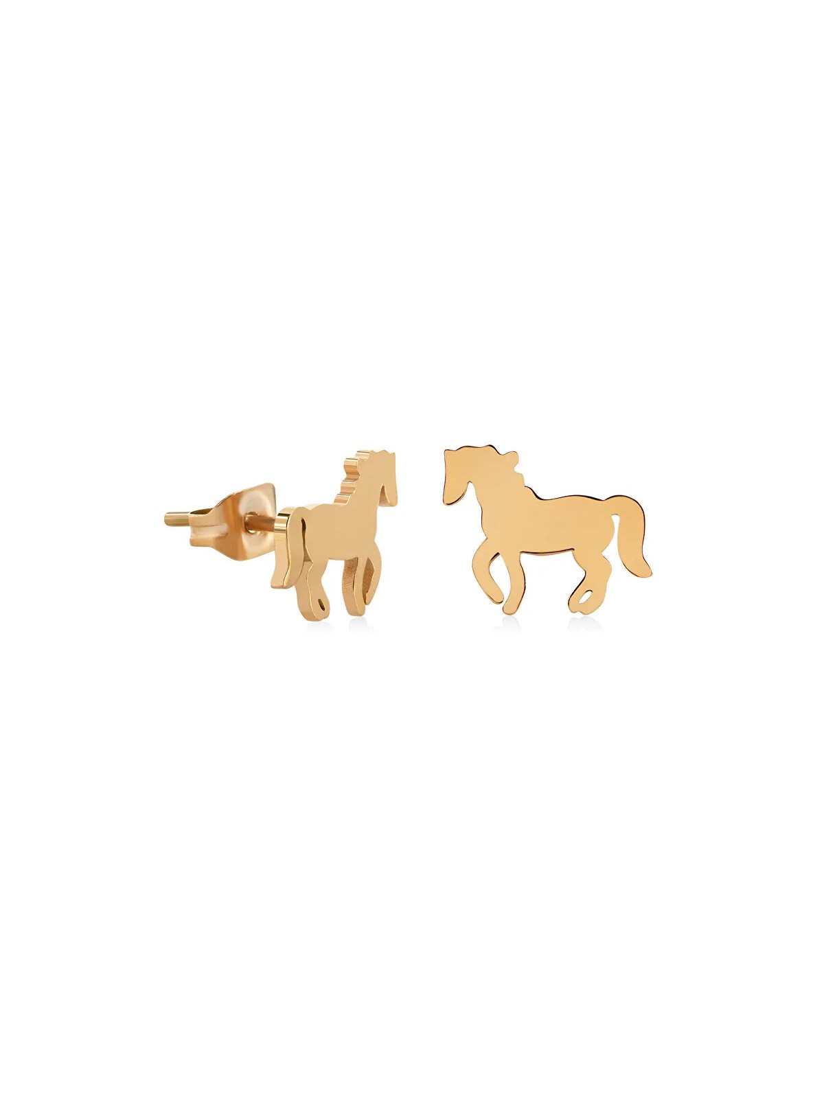 Troli Orecchini placcati in oro decenti Cavallo donna