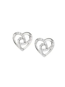Amen Orecchini originali in argento con zirconi Love EHHBBZ donna
