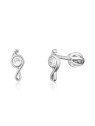 JVD Orecchini in argento Chiave di violino con zirconi SVLE1822XH2BISR donna