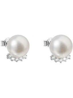 Evolution Group Orecchini in argento peonia con perle vere Pavon 21020.1 donna
