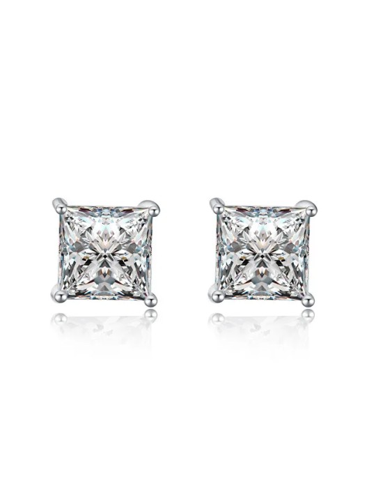 MOISS Eleganti orecchini a lobo con zirconi E00014 - Dimensioni: 0.7 x 0.7 cm donna