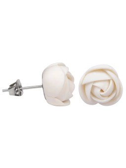 Troli Orecchini di fiori bianchi purses donna