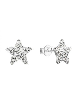 Evolution Group Orecchini in argento Stelle con cristilla Preciosa 31312.1 donna