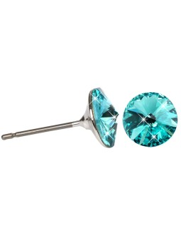 Levien Orecchini e bottone sottile Rivoli Light Turquoise donna
