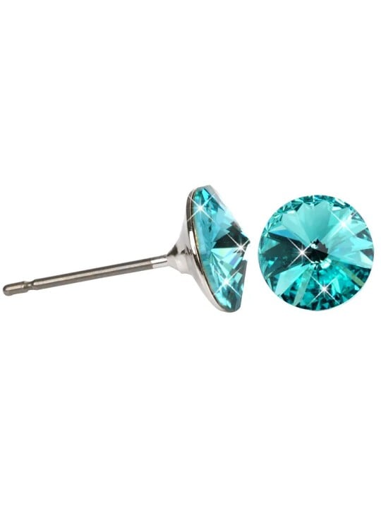 Levien Orecchini e bottone sottile Rivoli Light Turquoise donna