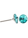 Levien Orecchini e bottone sottile Rivoli Light Turquoise donna