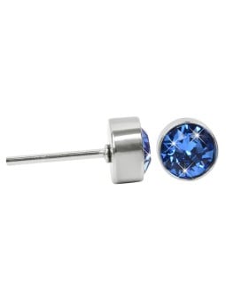Levien Bellissimi orecchini in acciaio Chaton Sapphire donna