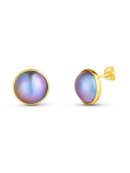 JwL Luxury Pearls Orecchini di lusso in vera perla placcata oro Mabe JL0831 donna