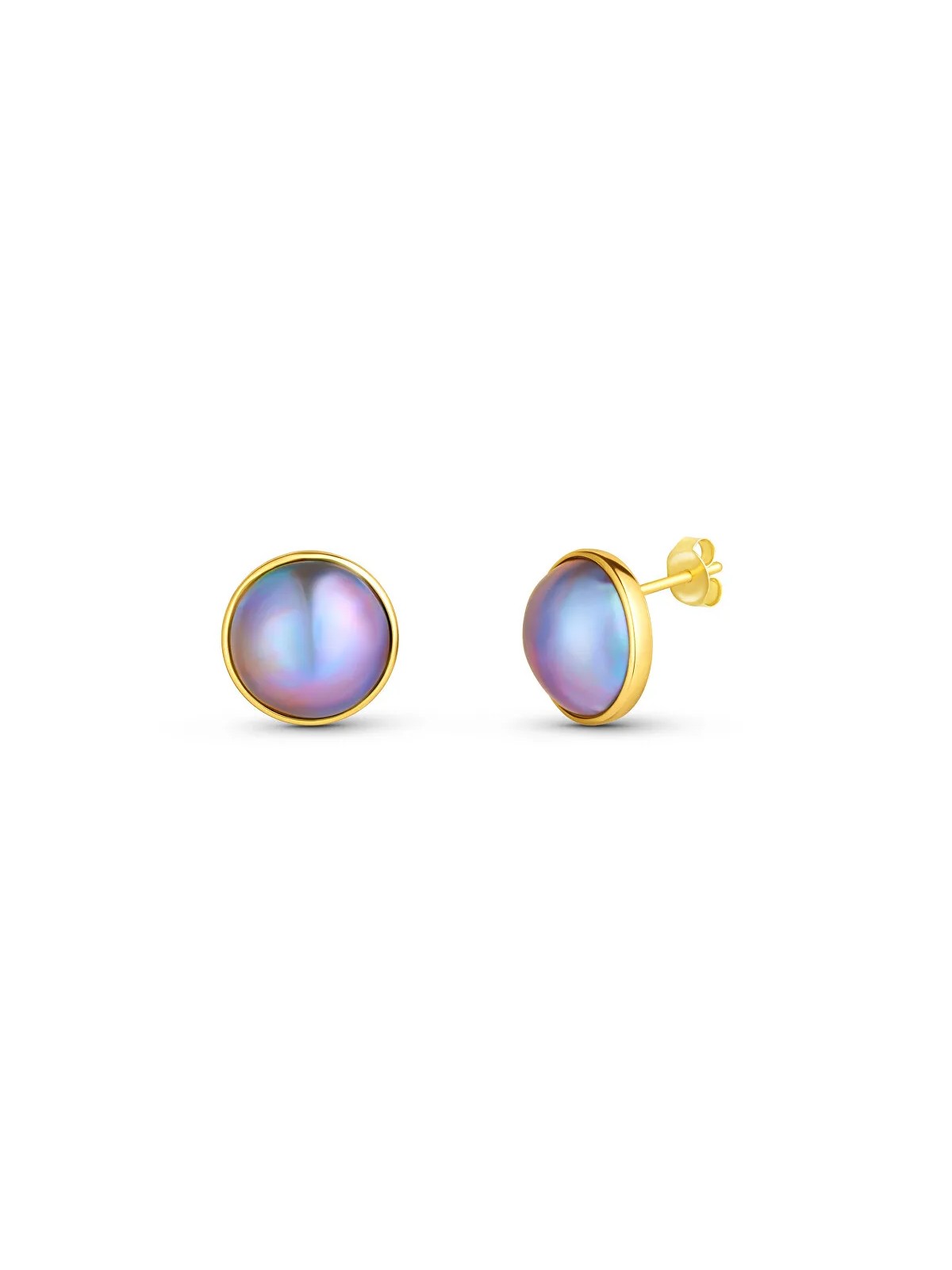JwL Luxury Pearls Orecchini di lusso in vera perla placcata oro Mabe JL0831 donna