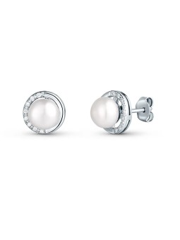 JwL Luxury Pearls Delicati orecchini in argento con zirconi e perle vere JL0832 donna