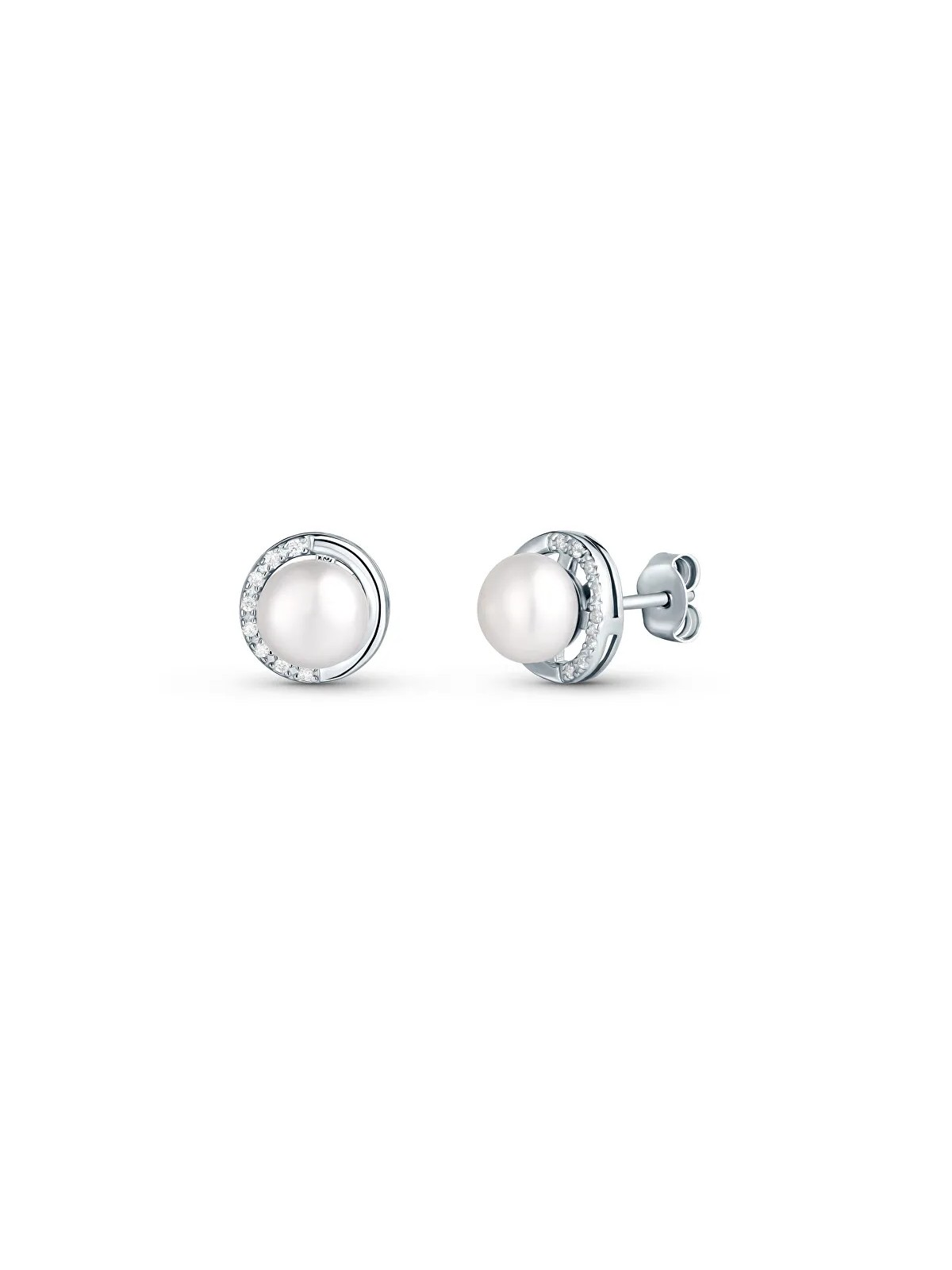 JwL Luxury Pearls Delicati orecchini in argento con zirconi e perle vere JL0832 donna