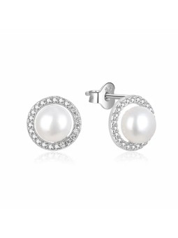 Beneto Orecchini in argento pregiato con perle vere AGUP2091P donna