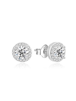 Beneto Bellissimi orecchini a bottone in argento con zirconi AGUP2303 donna