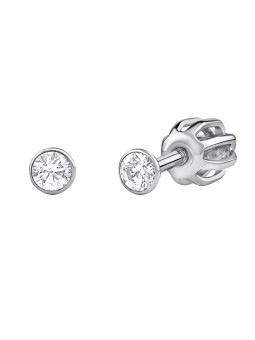 Silvego Orecchini a bottone in argento con Swarovski Zirconia 2.5 mm SILVEGO706025W (a vite) donna