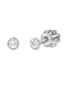 Silvego Orecchini a bottone in argento con Swarovski Zirconia 2.5 mm SILVEGO706025W (a vite) donna