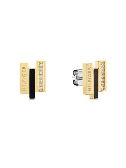 Tommy Hilfiger Modern orecchini placcati oro con cristalli Layered 2780844 donna