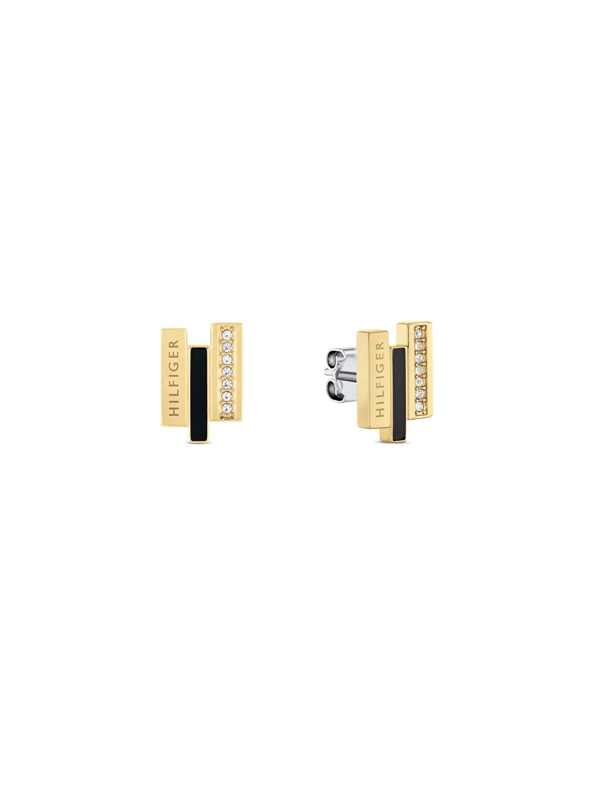 Tommy Hilfiger Modern orecchini placcati oro con cristalli Layered 2780844 donna