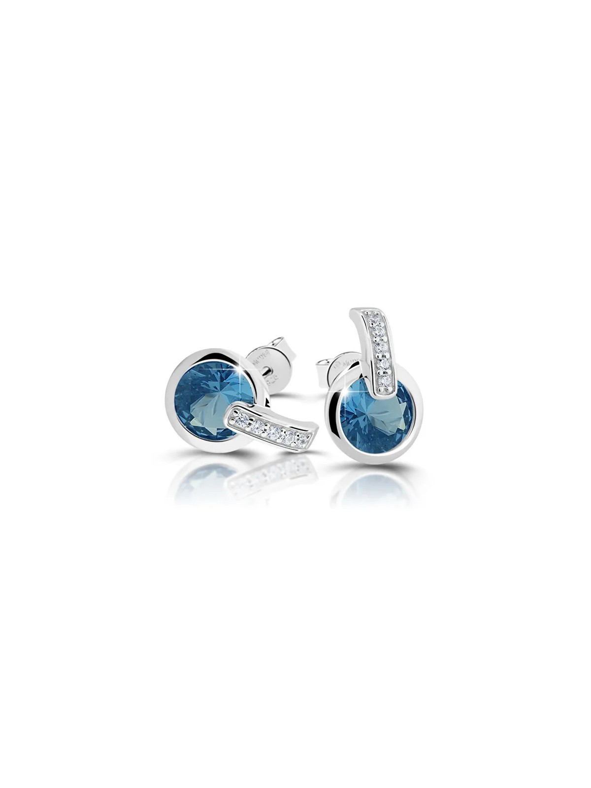 Modesi Deliziosi orecchini in argento con zirconi e acquamarina M21063 donna