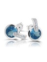 Modesi Deliziosi orecchini in argento con zirconi e acquamarina M21063 donna