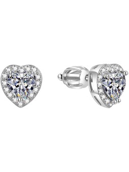 Benetto Orecchini a cuore glitterato AGUP1486S donna