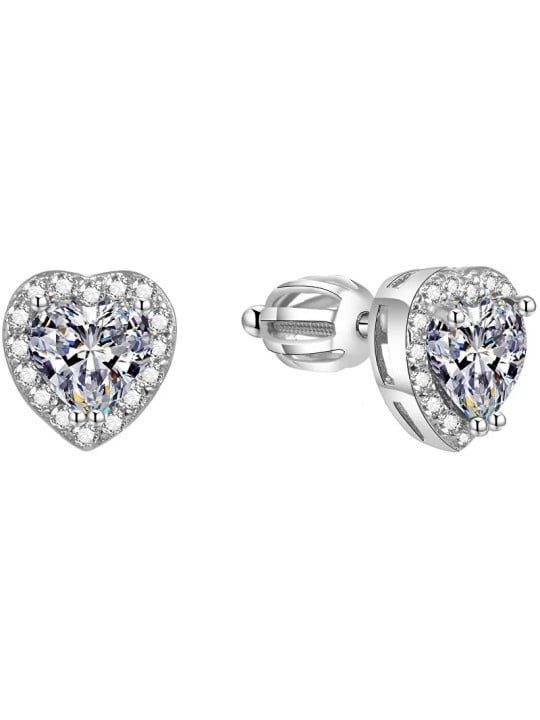 Benetto Orecchini a cuore glitterato AGUP1486S donna