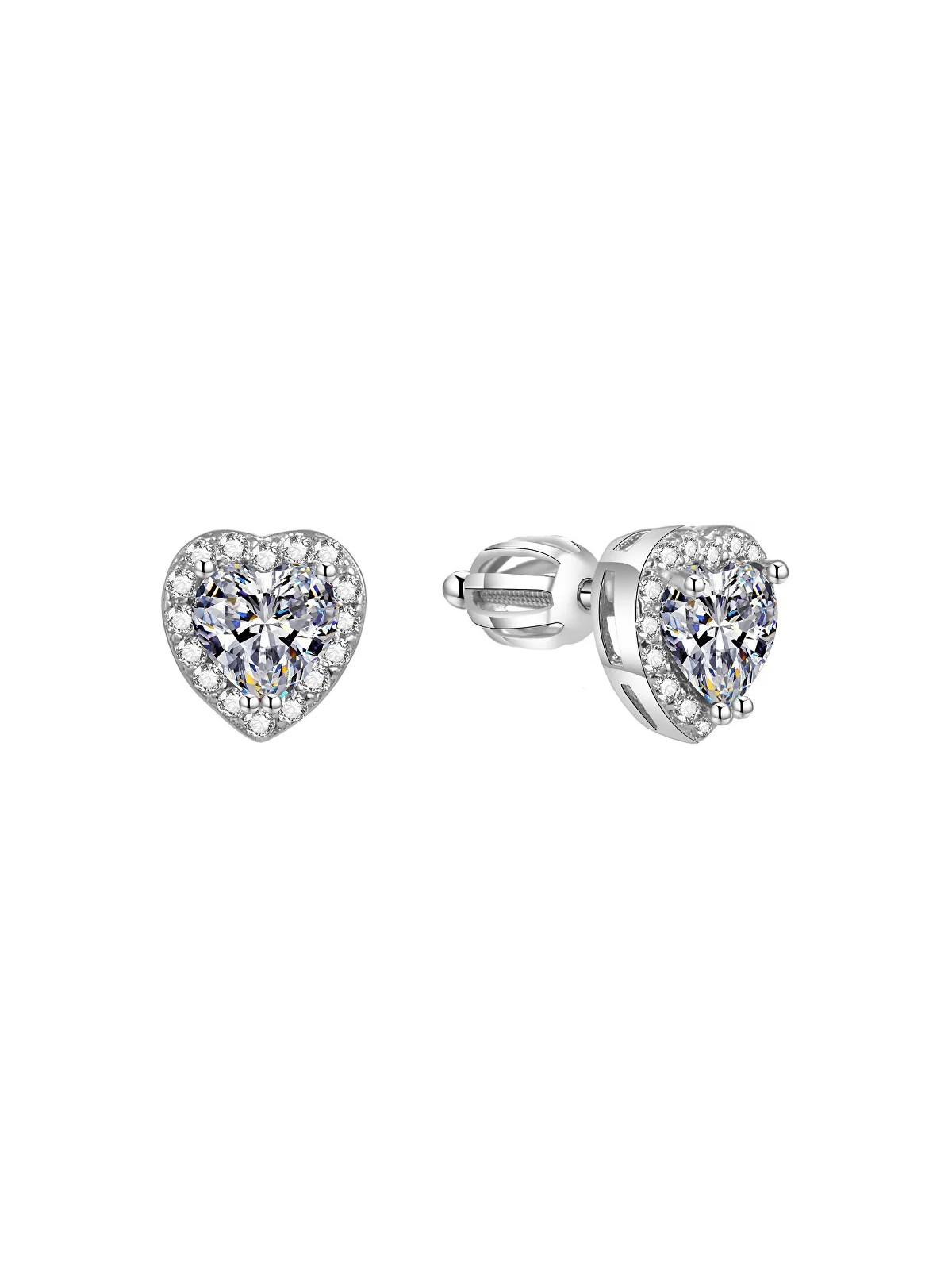 Benetto Orecchini a cuore glitterato AGUP1486S donna