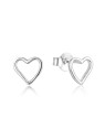 Beneto Orecchini a cuore minimalisti in argento AGUP2691 donna