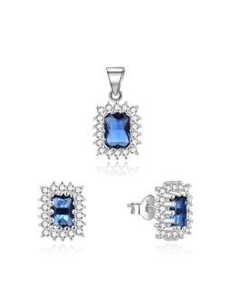 Beneto Elegante set di gioielli con zirconi TAGSET287 (pendente, orecchini) donna