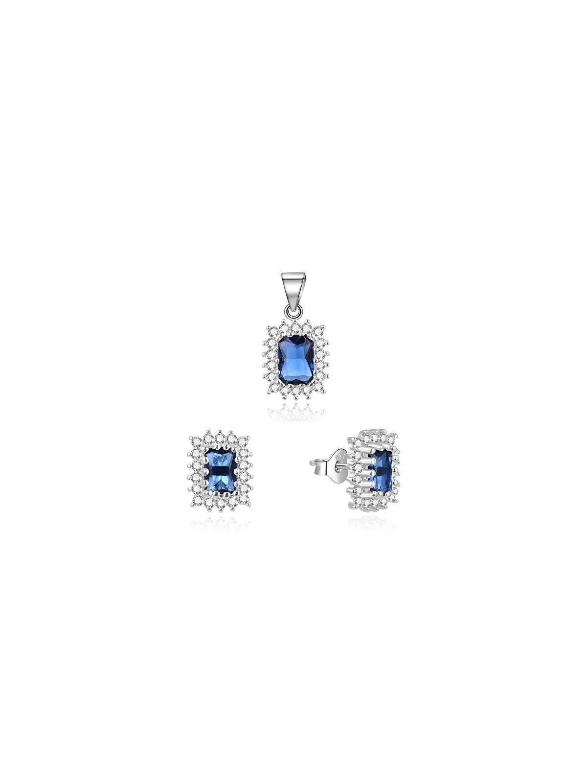 Beneto Elegante set di gioielli con zirconi TAGSET287 (pendente, orecchini) donna