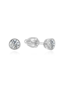 Beneto Orecchini a bottone minimalisti in argento AGUP1701S donna