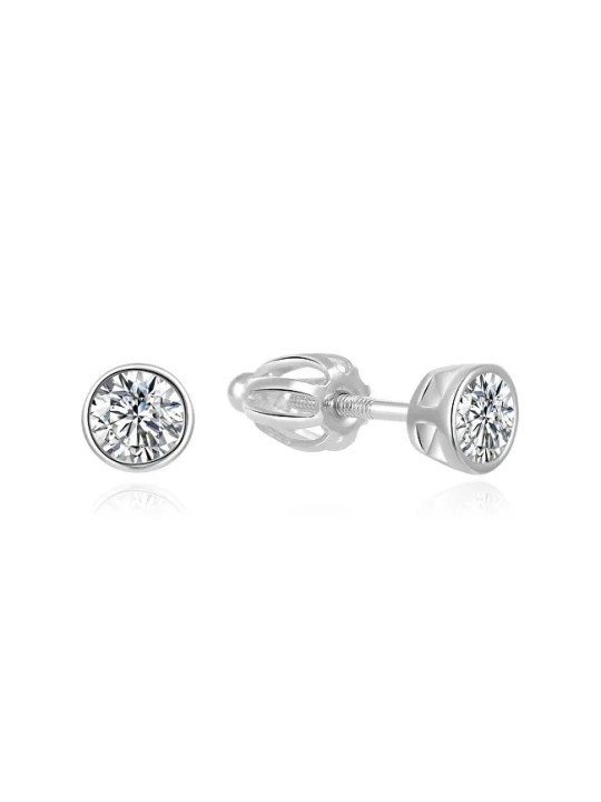 Beneto Orecchini a bottone minimalisti in argento AGUP1701S donna