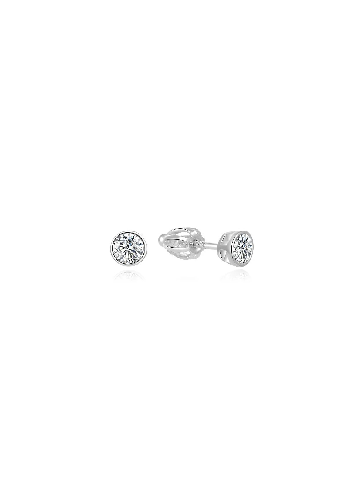 Beneto Orecchini a bottone minimalisti in argento AGUP1701S donna