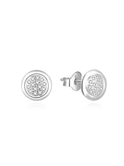 Beneto Orecchini a bottone in argento senza tempo AGUP2039 donna
