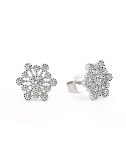 Beneto Orecchini in argento moda fiocco di neve AGUP2754 donna