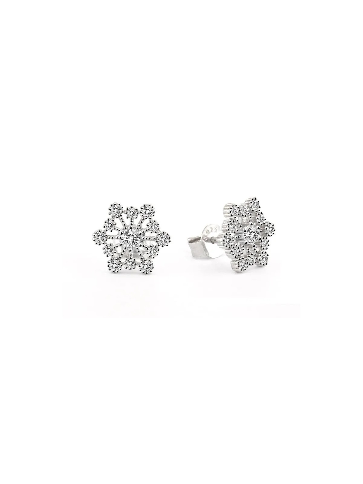 Beneto Orecchini in argento moda fiocco di neve AGUP2754 donna