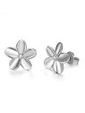 Troli Delicati orecchini in acciaio con cristalli Flowers VSE001S-PET donna