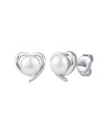 Silvego Orecchini Alis in argento a forma di cuore con brillanti zirconi JST17130 donna