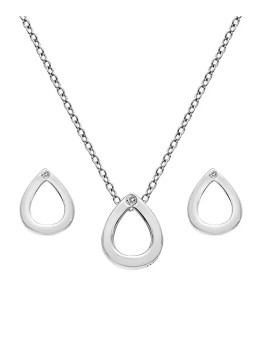 Hot Diamonds Set di gioielli in argento Amulets SS135 (collana, orecchini) donna