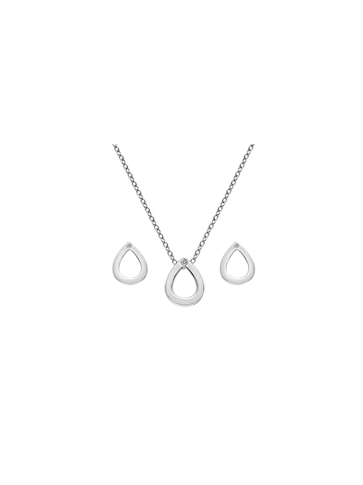 Hot Diamonds Set di gioielli in argento Amulets SS135 (collana, orecchini) donna