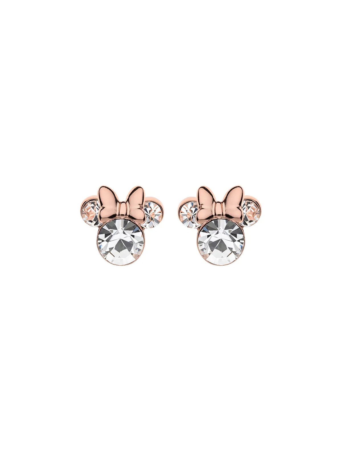 Disney Orecchini e bottone Minnie Mouse in bronzo scintillante ES00003PRWL.CS donna
