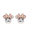 Disney Orecchini e bottone Minnie Mouse in bronzo scintillante ES00003PRWL.CS donna