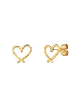 Vuch Orecchini minimalisti placcati oro Emery Gold Hearts donna