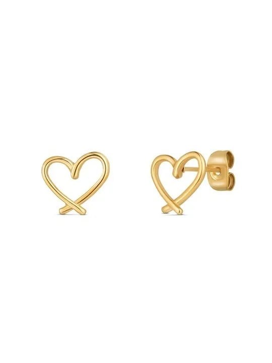 Vuch Orecchini minimalisti placcati oro Emery Gold Hearts donna