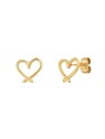 Vuch Orecchini minimalisti placcati oro Emery Gold Hearts donna