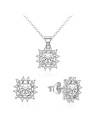 Agato Affascinante set di gioielli in argento con zirconi AGSET363R-W (collana, ciondolo, orecchini) donna