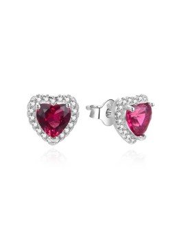 Agato Bellissimi orecchini in argento con zirconi rosso rubino AGUP3500-R donna